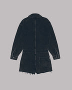 Charcoal Short Denim Jumpsuit - Product photo