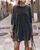 Robe The Dark Faded Loose Short T-Shirt