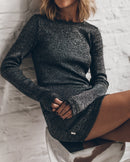 Robe The Dark Glitter Ribbed Short Longsleeve