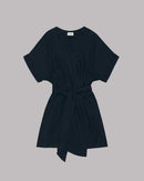 Linen Kimono Dress - Black