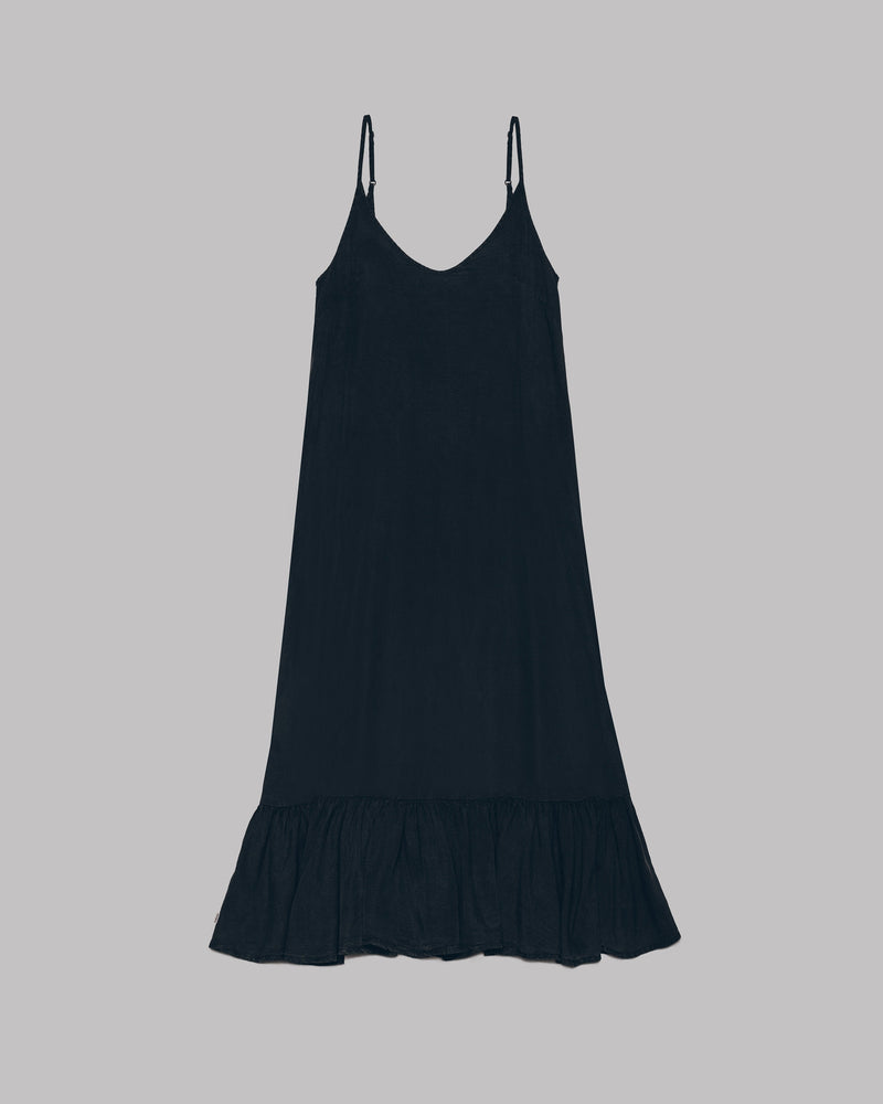 Ruffled Maxi Dress - Black