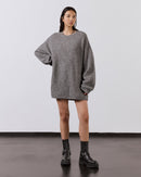 Sweater The Grey Melange Oversized Knitted