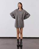 Sweater The Grey Melange Oversized Knitted