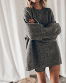 Sweater The Grey Melange Oversized Knitted