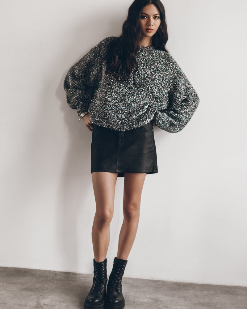 Sweater The Grey Sparkly Fluffy Knit