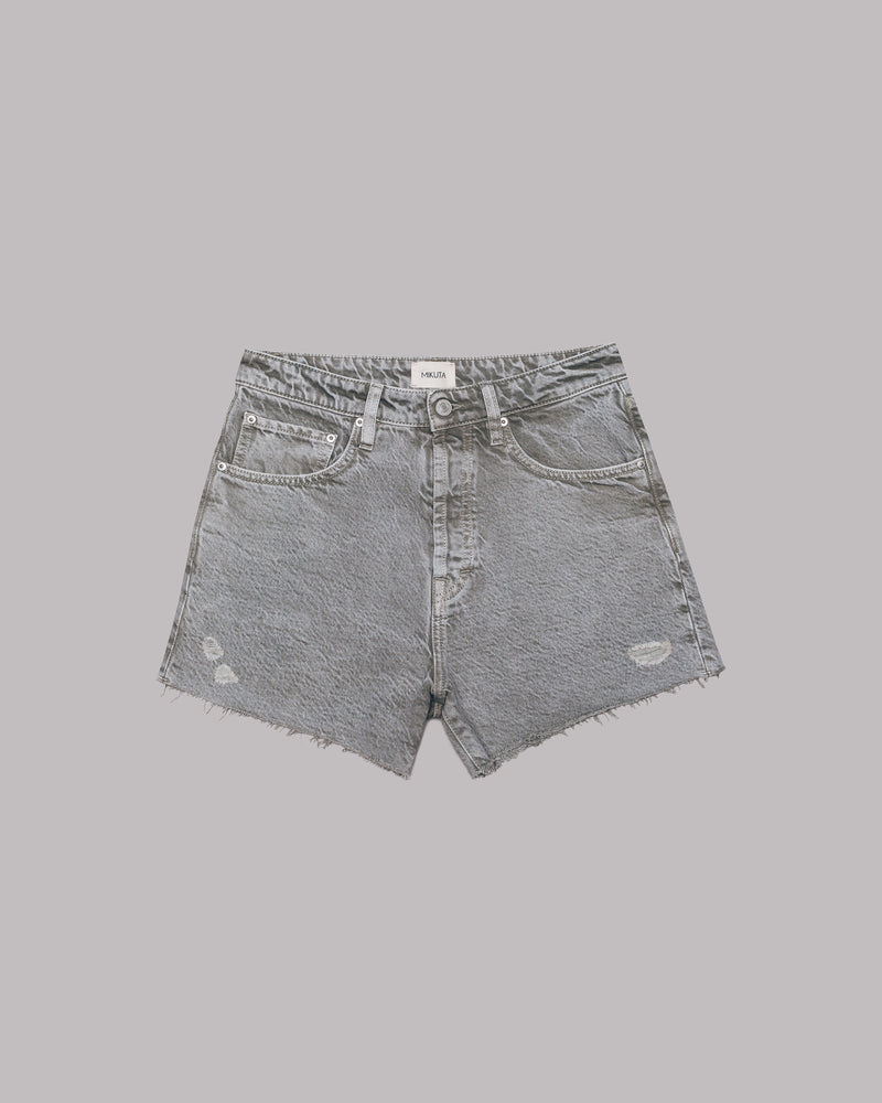 Short The Khaki Faded Denim