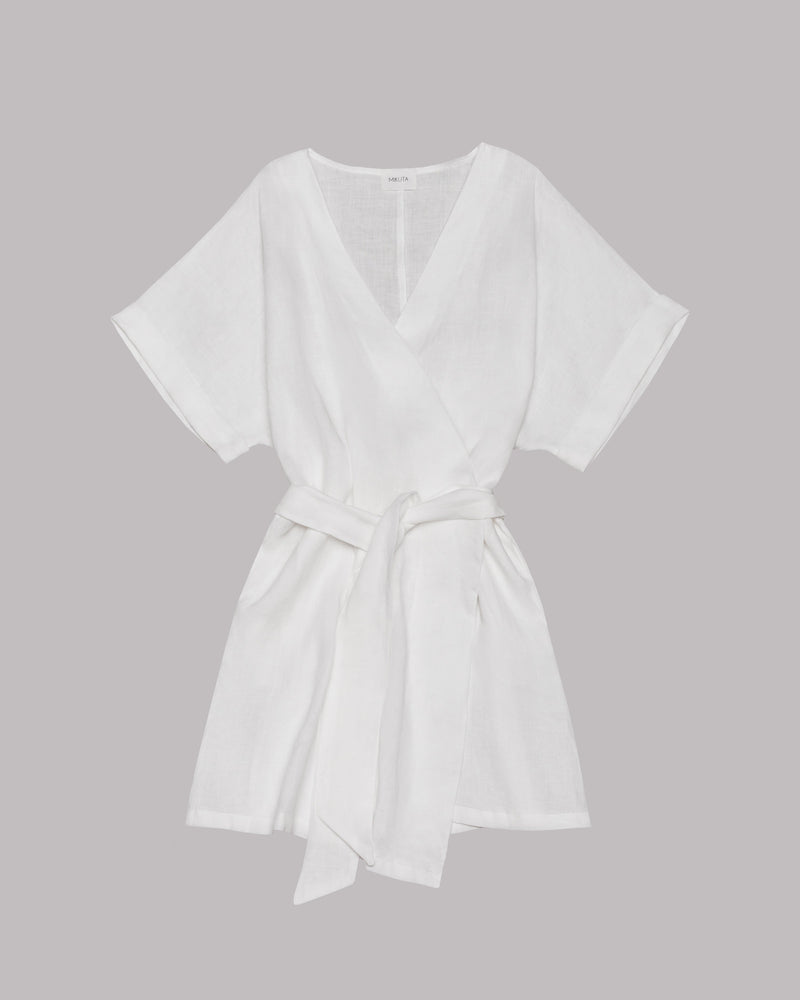 Robe The White Linen Kimono