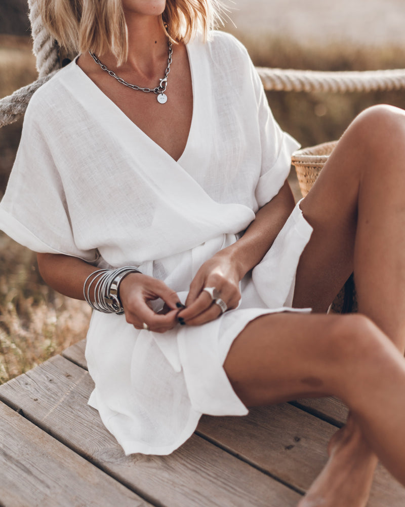 Robe The White Linen Kimono