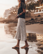 Light Long Sequin Skirt Dark Faded Batwing Shirt - Product photo