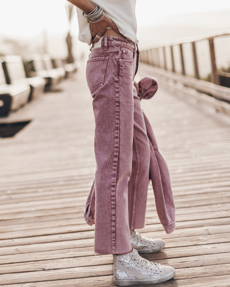 Jeans The Pink Faded Cropped Straight