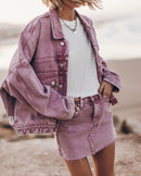 Veste The Pink Faded Denim