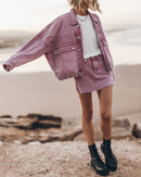 Veste The Pink Faded Denim