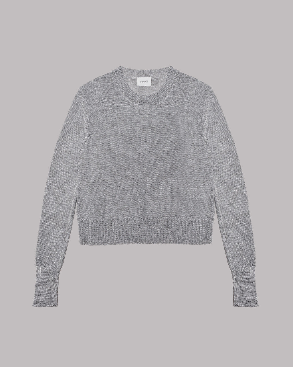 Silver Metallic Knitted Sweater - Product photo