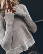 Silver Metallic Knitted Sweater - Product photo