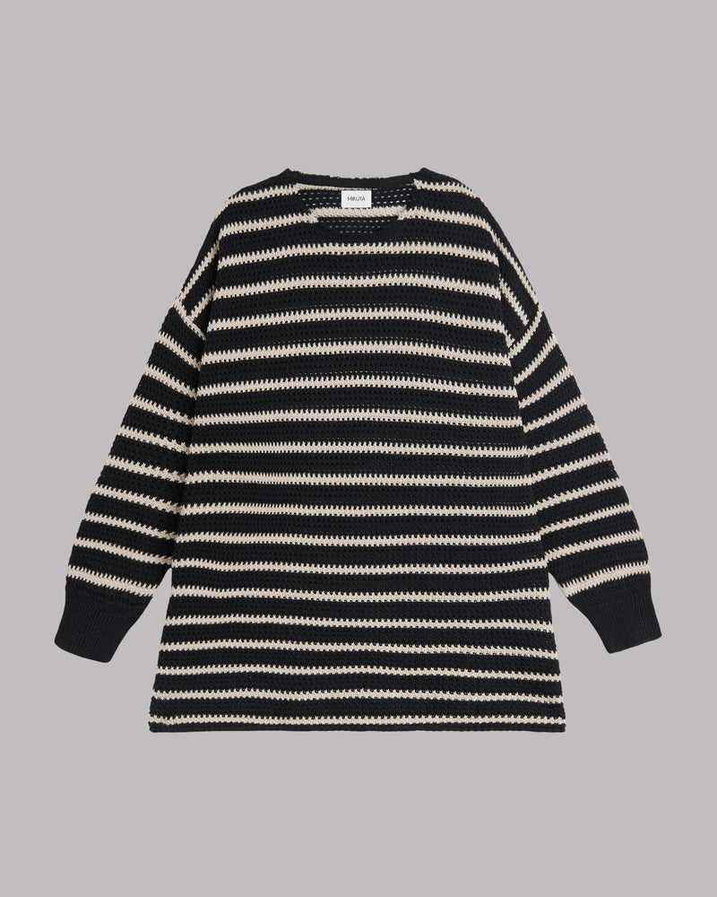 Sweater The Striped Long Knitted