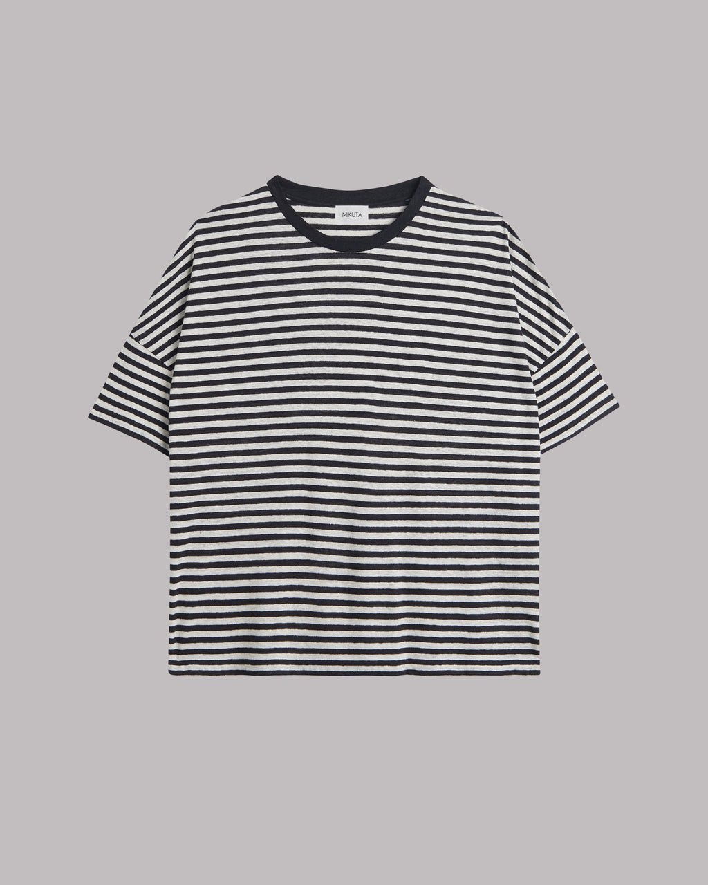 Striped Long Loose Thin Linen Shirt - Product photo