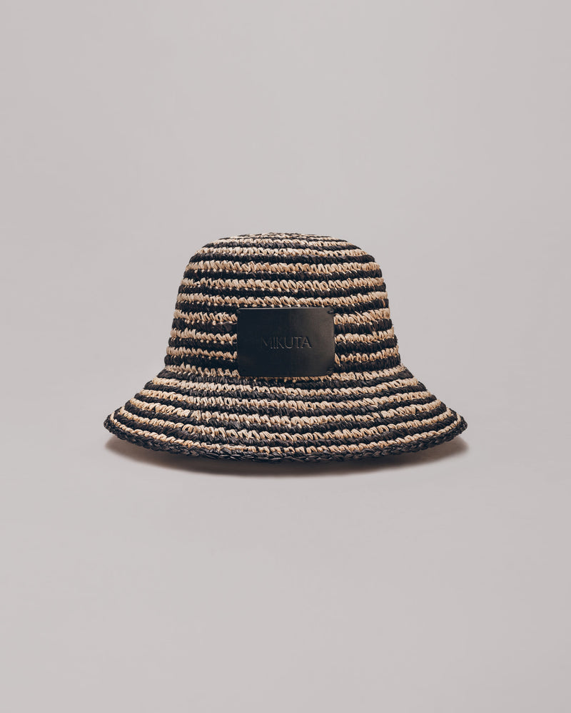 Chapeau The Striped Raffia Bucket