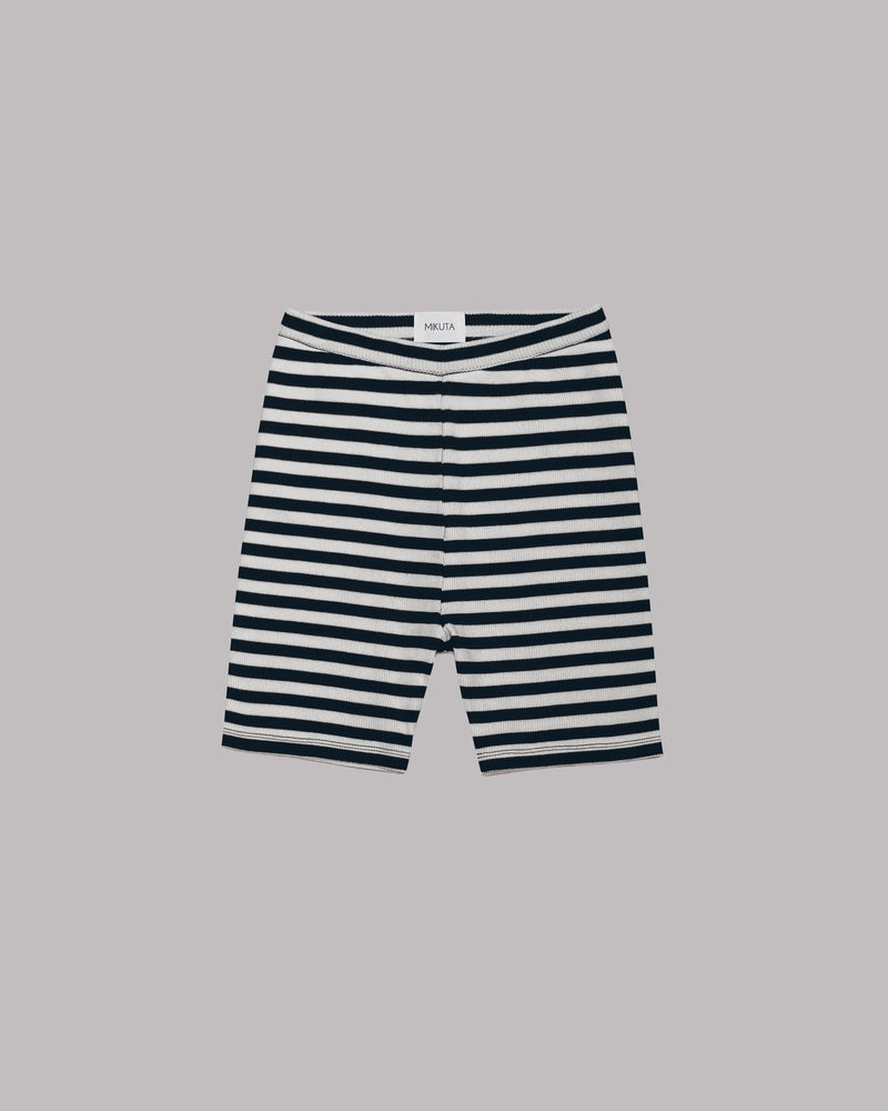 Short The Striped Ribbed Biker