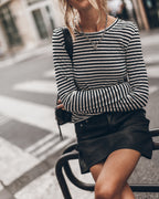 Striped Thin Linen Longsleeve - Product photo