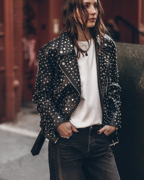 Veste The Black Studded Leather