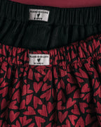 MIKUTA red hearts and black boxer shorts set - Valentine's sleepwear