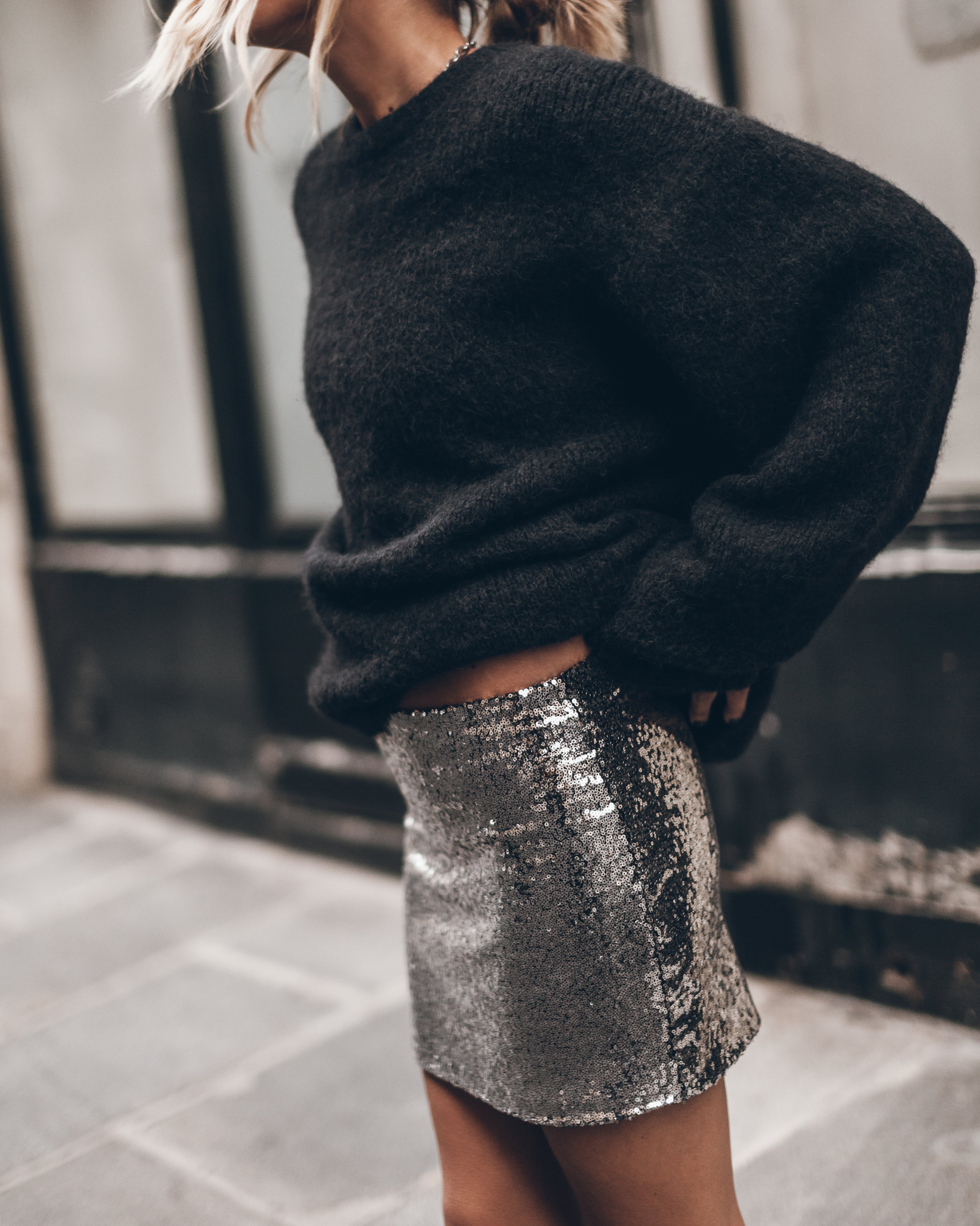 Jupe The Dark Mini Sequin