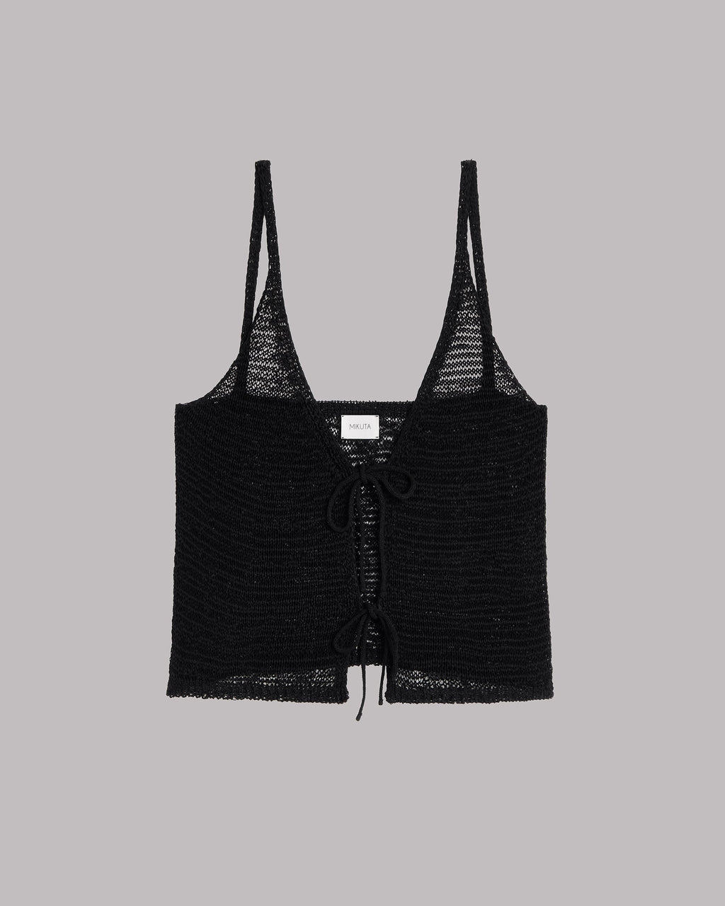 The Black Knitted Vest Top Product Shot - Product photo