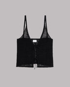 The Black Knitted Vest Top Product Shot - Product photo