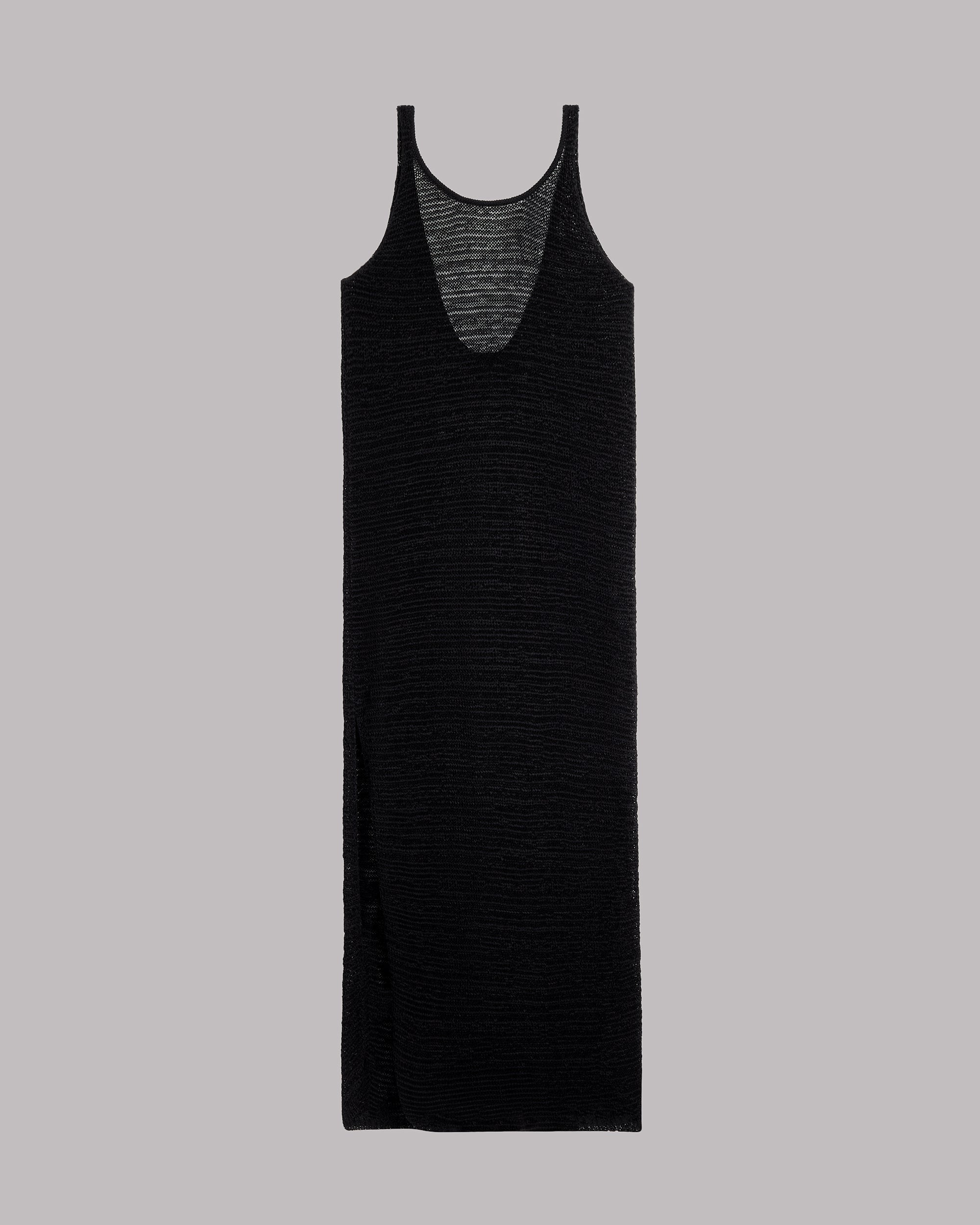 The Black Long Knitted Dress Product Shot - Product photo