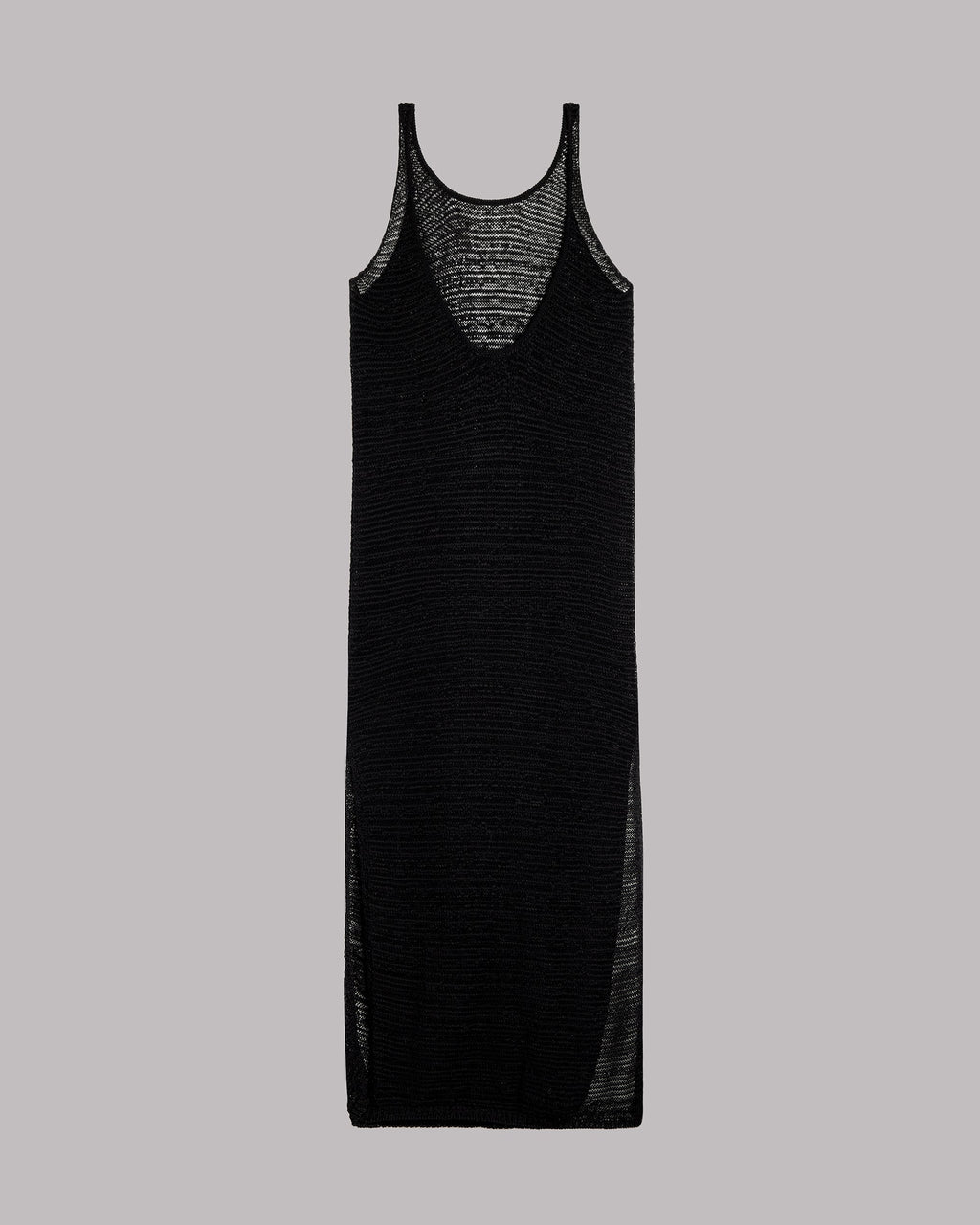 The Black Long Knitted Dress Product Shot - Product photo