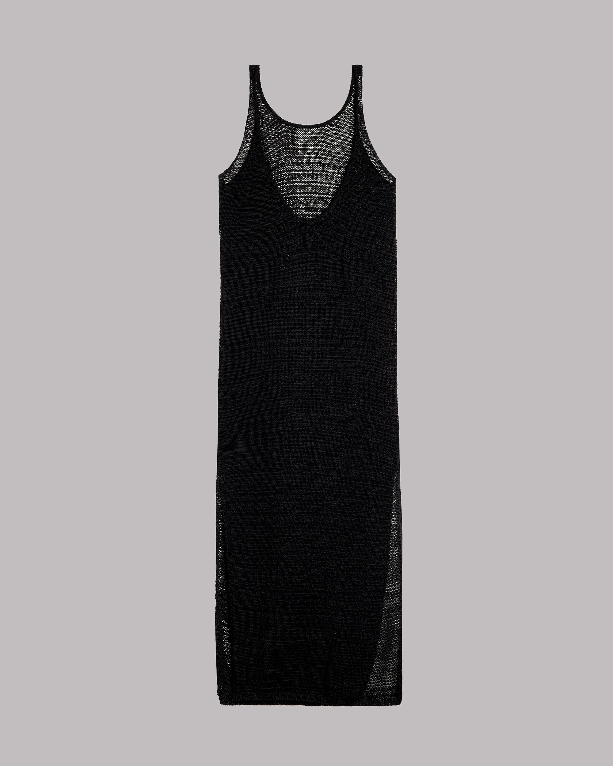 The Black Long Knitted Dress Product Shot - Product photo