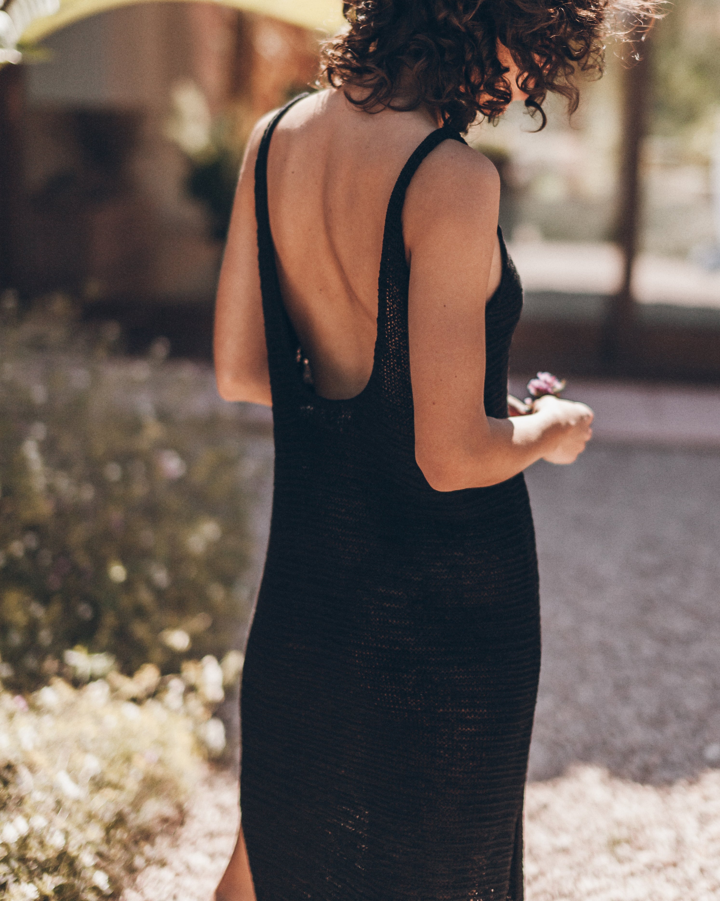 The Black Long Knitted Dress Mexico Guindi - Product photo