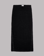 The Black Long Knitted Skirt Product Shot - Product photo