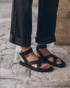 Sandales The Black Strappy Leather