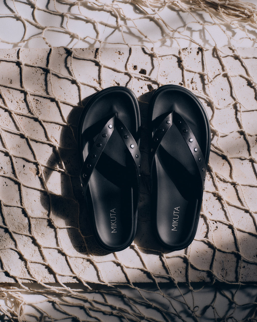 Sandales The Black Studded Leather