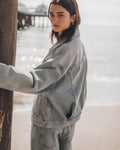 The Blue Loose Denim Jacket The Blue Loose Jeans The Light Loose Tank Top The Black Leather Buckl...