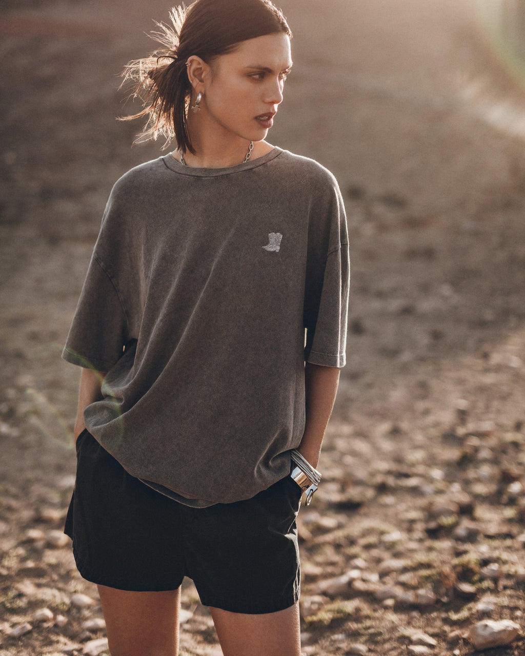 The Boots Oversized Shirt The Dark Cotton Boxer Shorts Desert California - Product photo
