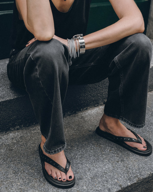 Sandales The Black Studded Leather