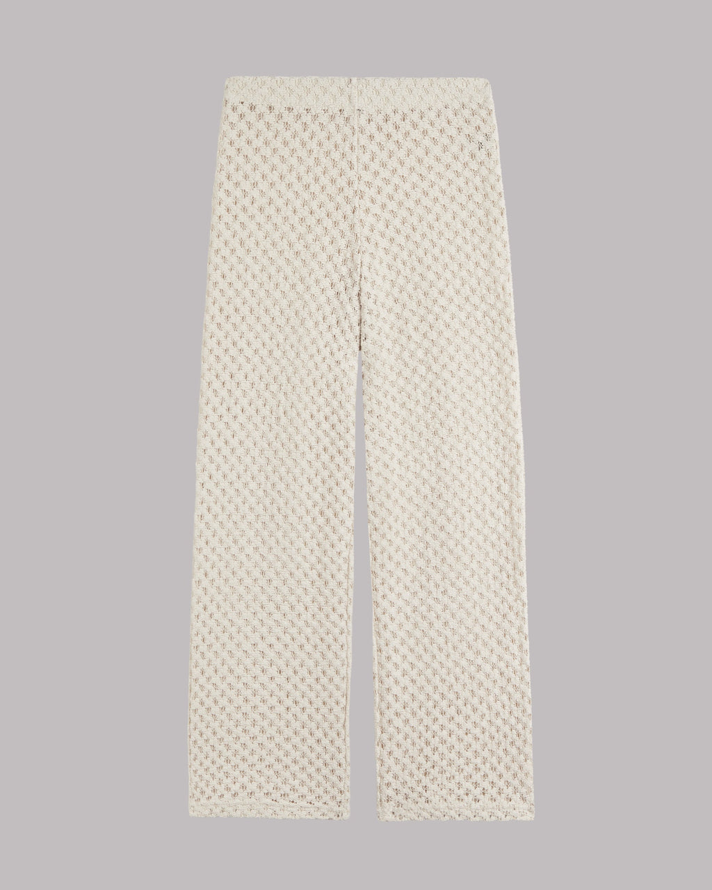 The Ecru Crochet Pants Product Shot - Product photo