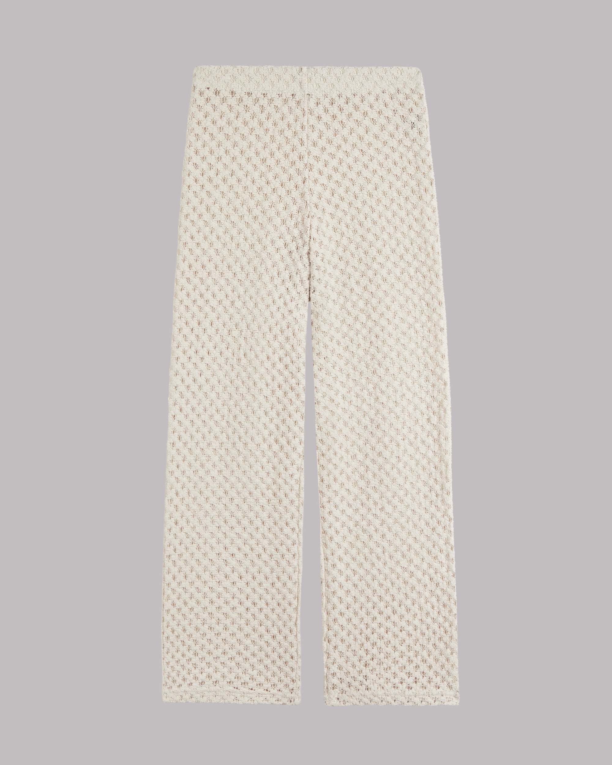 The Ecru Crochet Pants Product Shot - Product photo