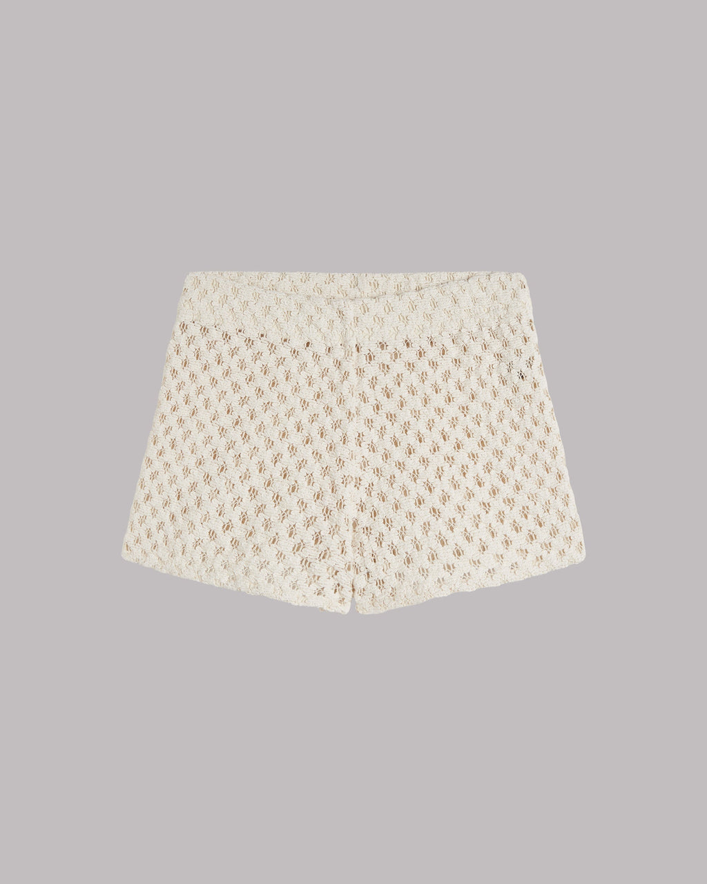 The Ecru Crochet Shorts Product Shot - Product photo