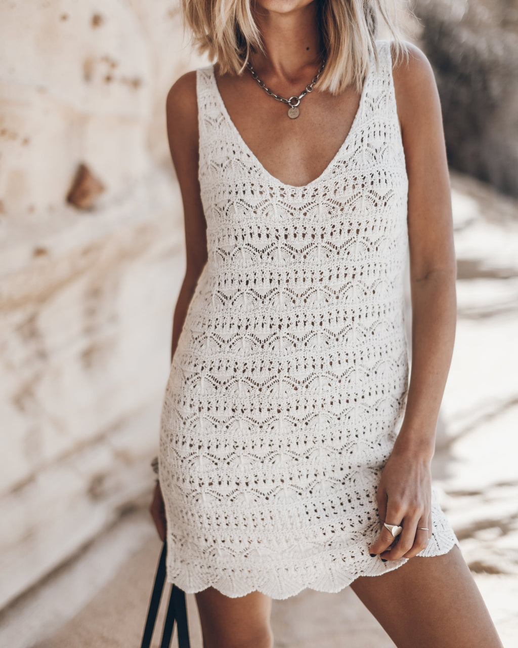 The Ecru Crochet Dress