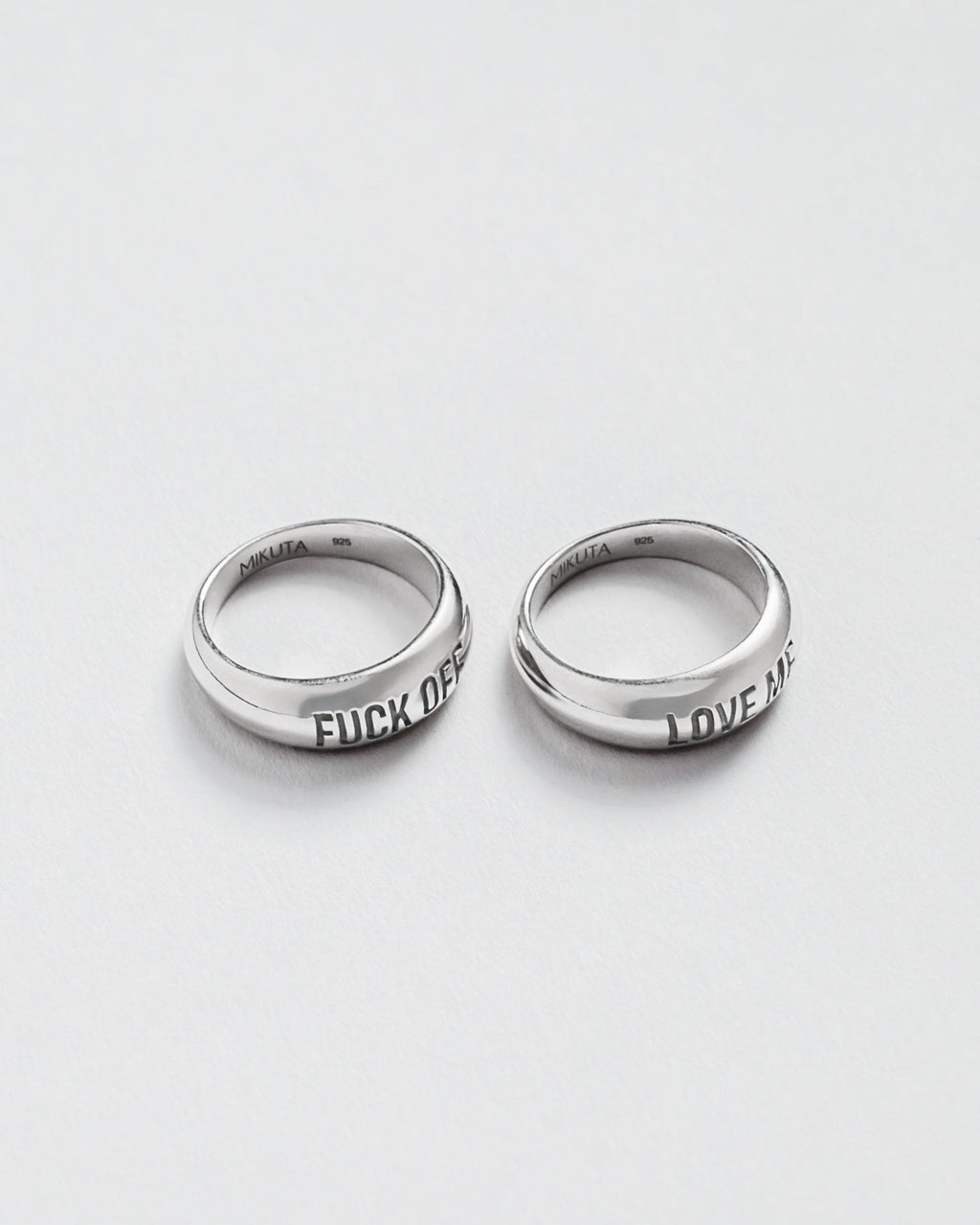 Love me ring worn - Valentine's statement jewelry