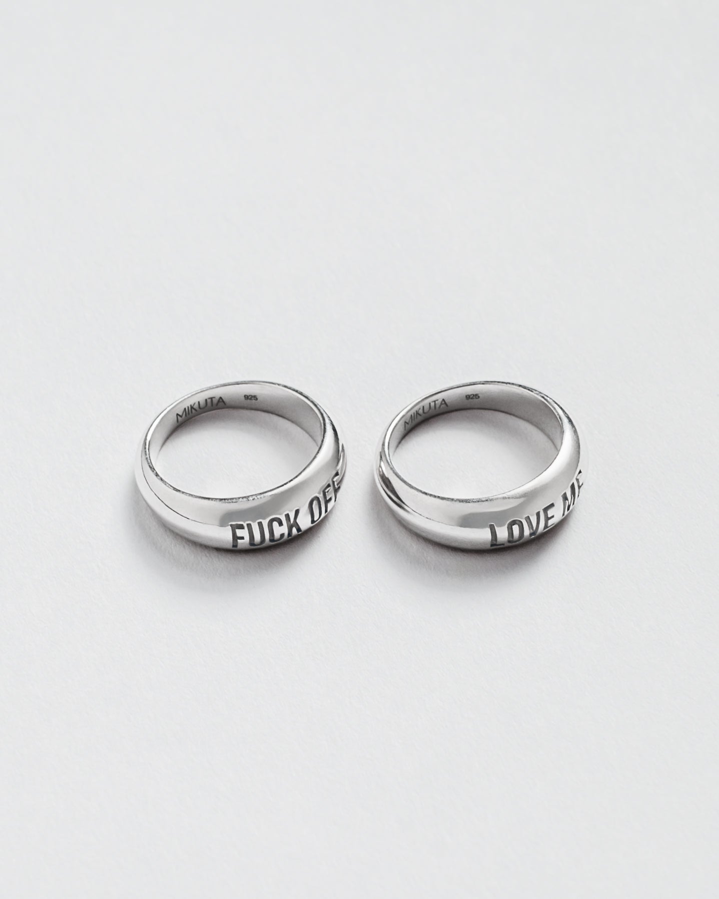 Love me ring worn - Valentine's statement jewelry