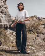 The Off White Dry Cotton Vintage Shirt The Black Crochet Pants Desert California - Product photo
