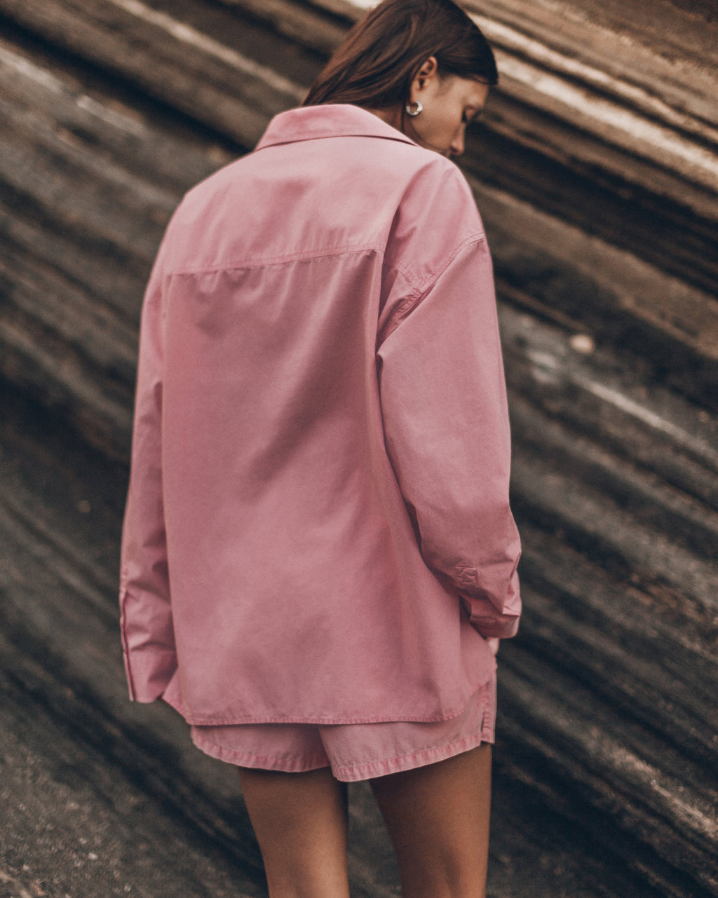 The Pink Cotton Oversized Shirt The Pink Cotton Boxer Shorts Desert California - Product photo