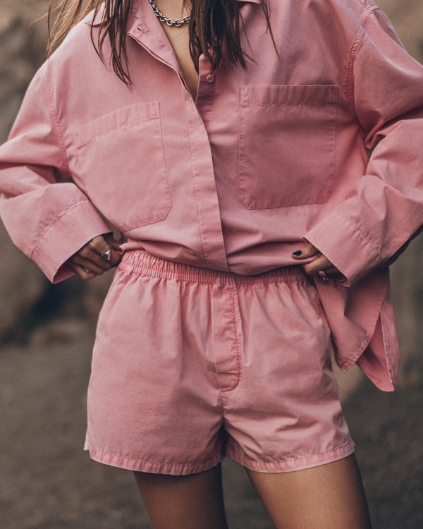 Camisa extragrande de algodón rosa The Pink Cotton Boxer Shorts Desierto de California - Foto del producto