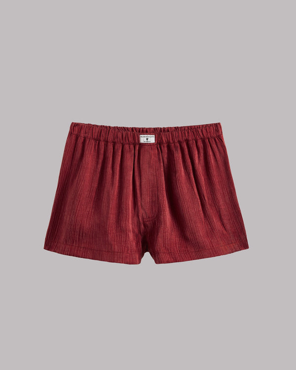 Foto del producto de calzoncillos tipo bóxer arrugados rojos: ropa de dormir romántica para San Valentín
