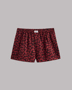 Red hearts boxer shorts product shot - Valentine's Day sleepwear