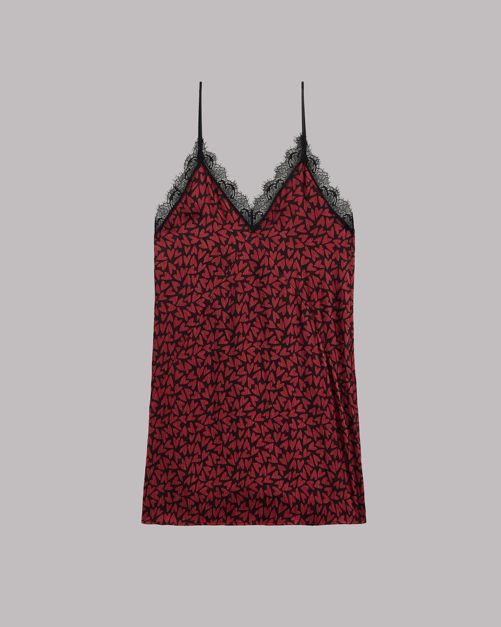 Red hearts dress product shot - Valentine's lace sleepwear